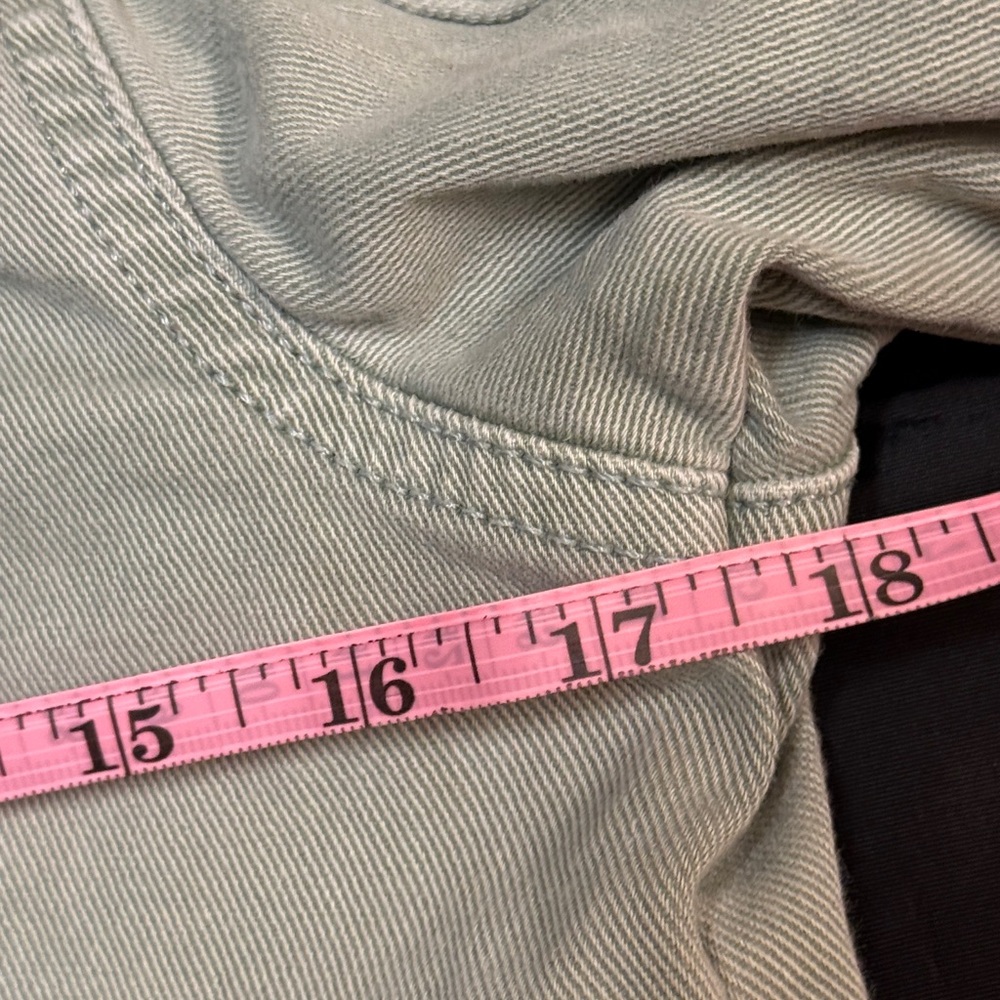 Sonoma The Everyday Jacket Women's XS Stretch Denim Jean Button Up Green Pockets - Picture 14 of 16